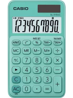   CASIO Zsebszámológép, 10 számjegy, CASIO "SL 310", zöld
