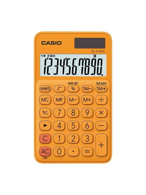 CASIO Zsebszámológép, 10 számjegy, CASIO "SL 310", narancs