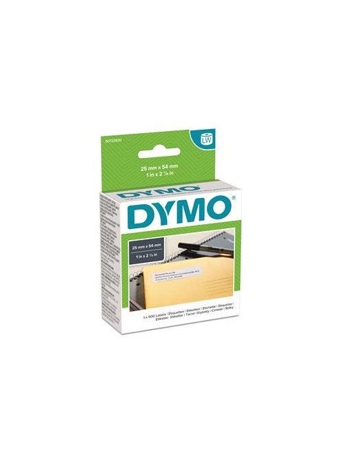 DYMO Etikett, LW nyomtatóhoz, 25x54 mm, 500 db etikett, DYMO