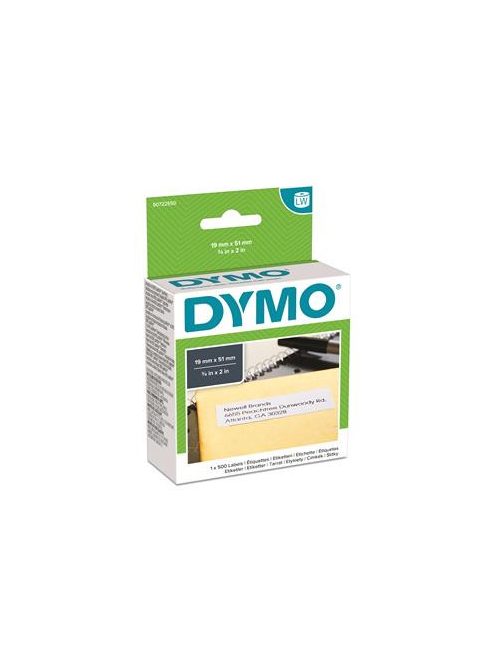 DYMO Etikett, LW nyomtatóhoz, eltávolítható, 19x51 mm, 500 db etikett, DYMO