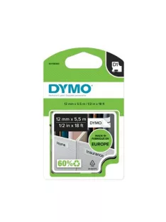   DYMO Feliratozógép szalag, tartós poliészter 12 mm x 5,5 m, DYMO "D1", fehér-fekete