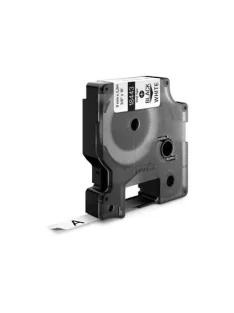   DYMO Feliratozógép szalag, vinil, 9 mm x 5,5 m, DYMO "Rhino", fehér-fekete