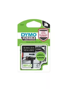   DYMO Feliratozógép szalag, 12 mm x 3 m, tartós, DYMO "D1", fekete-fehér