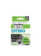 DYMO Feliratozógép szalag, 9 mm x 7 m, DYMO "D1", fehér-fekete