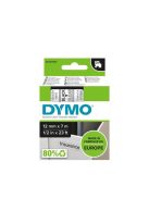 DYMO Feliratozógép szalag, 12 mm x 7 m, DYMO "D1", víztiszta-fekete