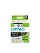 DYMO Feliratozógép szalag, 12 mm x 7 m, DYMO "D1", fehér-fekete
