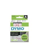 DYMO Feliratozógép szalag, 12 mm x 7 m, DYMO "D1", fehér-piros