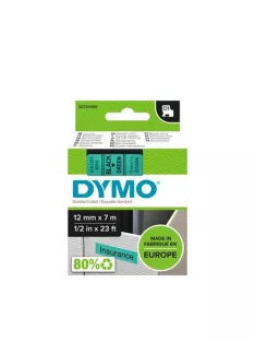   DYMO Feliratozógép szalag, 12 mm x 7 m, DYMO "D1", zöld-fekete