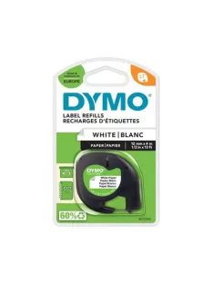   DYMO Feliratozógép szalag, papír, 12 mm x 4 m, DYMO "Letratag", fehér