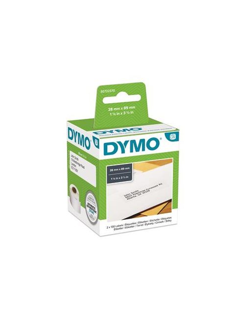 DYMO Etikett, LW nyomtatóhoz, 28x89 mm, 130 db etikett, DYMO