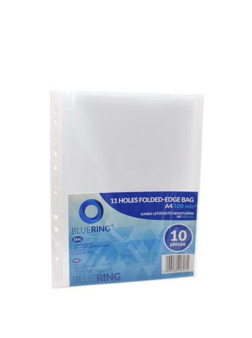 Genotherm lefűzhető, A4, 100 micron jumbo víztiszta Bluering® 10 db/csomag,