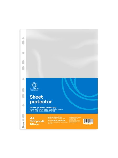 Genotherm lefűzhető, A4, 50 micron narancsos Bluering® 100 db/csomag,