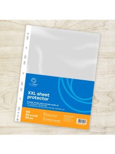   Genotherm lefűzhető, A4, XXL 90 micron 250x310mm, Extra SZÉLES víztiszta Bluering® 50 db/csomag