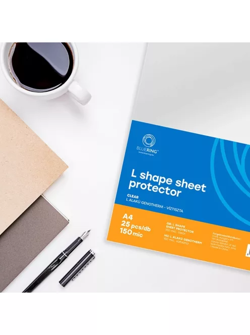Genotherm 'L' A4, 150 micron víztiszta Bluering® 25 db/csomag,