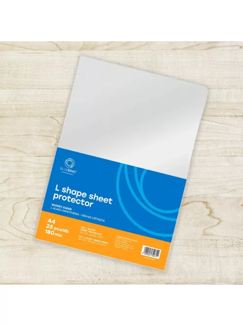 Genotherm 'L' A4, 180 micron víztiszta Bluering® 25 db/csomag,