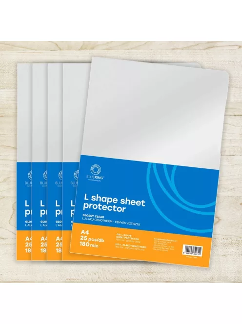 Genotherm 'L' A4, 180 micron víztiszta Bluering® 25 db/csomag,