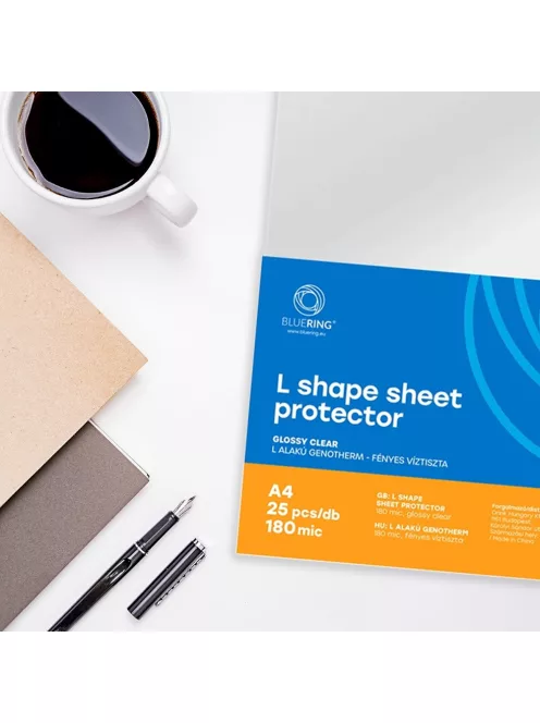Genotherm 'L' A4, 180 micron víztiszta Bluering® 25 db/csomag,