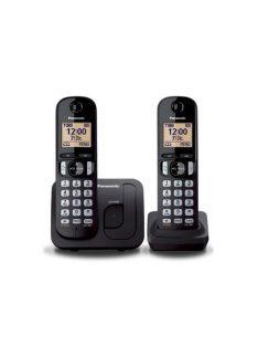   PANASONIC Telefon, vezeték nélküli, telefonpár, PANASONIC "KX-TGC212PDB Duo, fekete