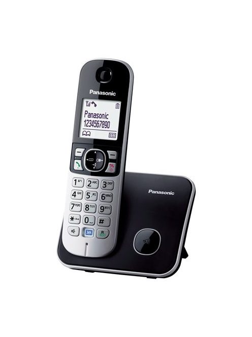 PANASONIC Telefon, vezeték nélküli, PANASONIC "KX-TG6811PDB", fekete
