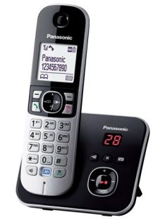   PANASONIC Telefon, vezeték nélküli, üzenetrögzítő, PANASONIC "KX-TG6821PDB", fekete
