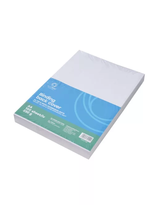 Hátlap, A4, 230 g. bőrhatású 100 db/csomag, Bluering® fehér
