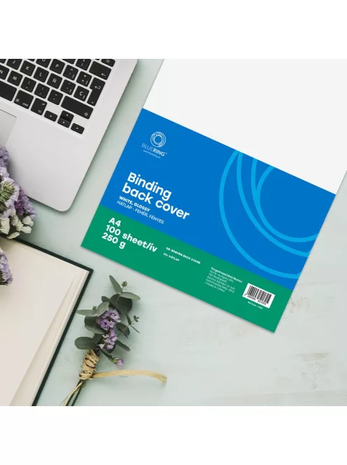 Hátlap, A4, 250 g. fényes 100 db/csomag, Bluering® fehér