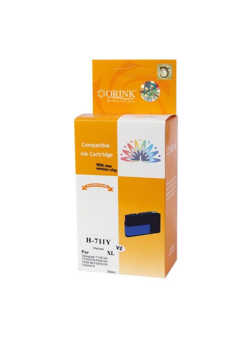 Utángyártott Hp 711XL/CZ132A tintapatron yellow ORINK