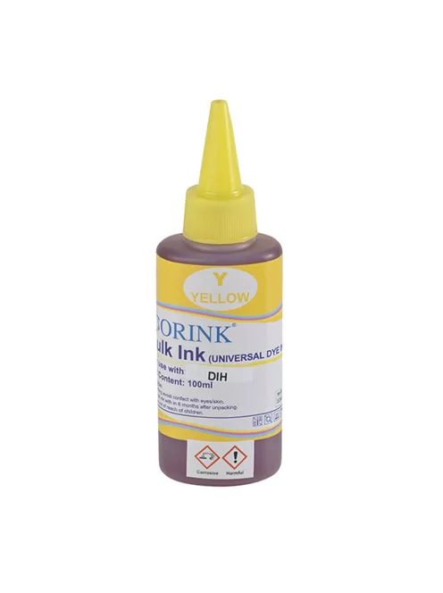 Utángyártott Ink Hp Universal dye yellow 100ml ORINK