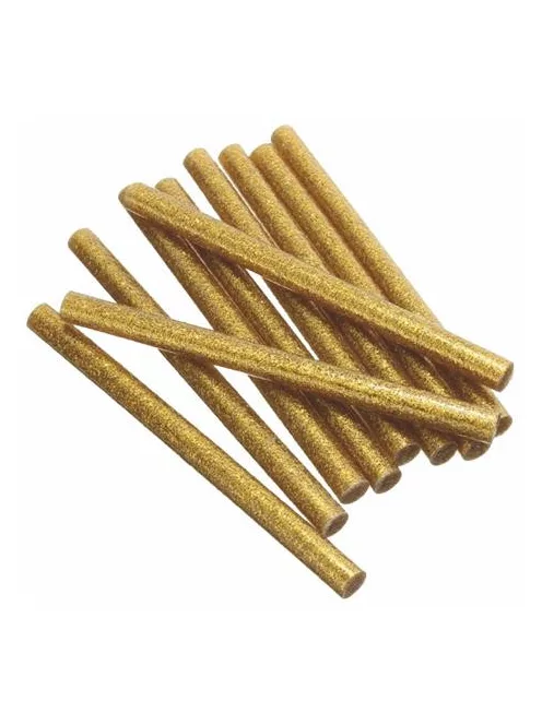 Csillámos ragasztó stick, ragasztópisztolyhoz, 3 db, 11 x 200 mm, arany