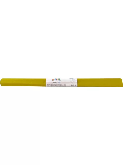 COOL BY VICTORIA Krepp-papír, 50x200 cm, COOL BY VICTORIA, aranysárga