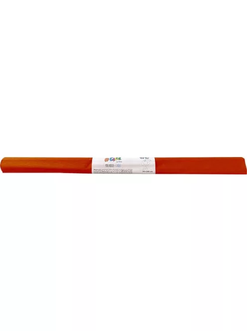 COOL BY VICTORIA Krepp-papír, 50x200 cm, COOL BY VICTORIA, narancs vörös