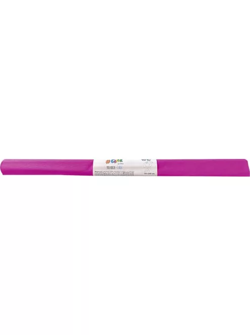 COOL BY VICTORIA Krepp-papír, 50x200 cm, COOL BY VICTORIA, sötét rózsaszín