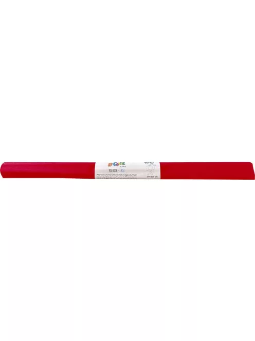 COOL BY VICTORIA Krepp-papír, 50x200 cm, COOL BY VICTORIA, neon piros