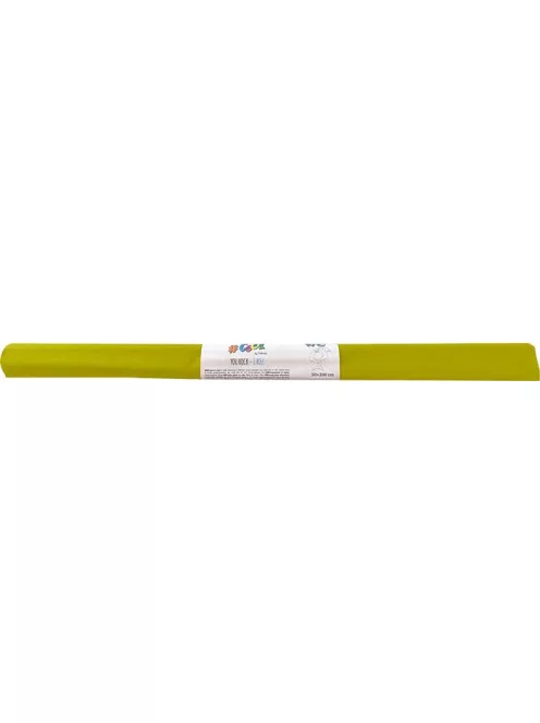 COOL BY VICTORIA Krepp-papír, 50x200 cm, COOL BY VICTORIA, citromsárga