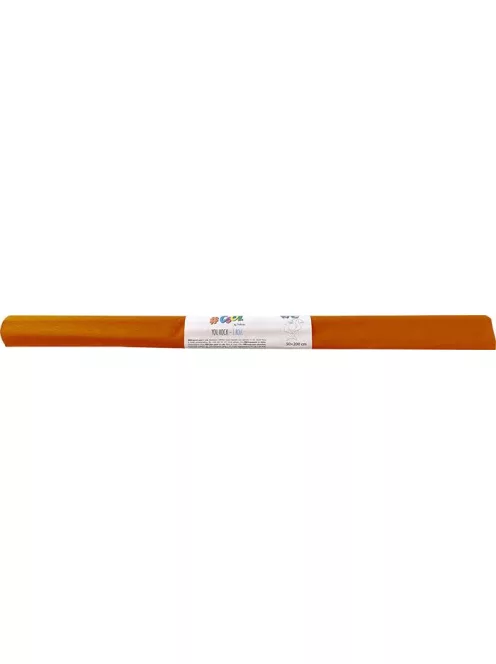 COOL BY VICTORIA Krepp-papír, 50x200 cm, COOL BY VICTORIA, narancssárga