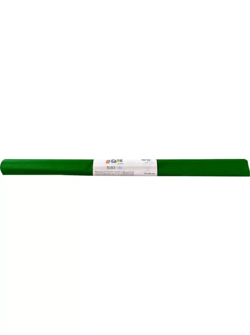 COOL BY VICTORIA Krepp-papír, 50x200 cm, COOL BY VICTORIA, sötétzöld