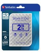 VERBATIM 2,5" HDD (merevlemez), 2TB, USB 3.0, VERBATIM "Store n Go", ezüst