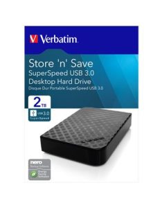   VERBATIM 3,5" HDD (merevlemez), 2TB, USB 3.0, VERBATIM "Store n Save"