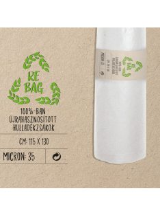   HZS.REBAG NATÚR, 100% újrahasznosított Hulladékgyűjtő Zsák, 115x130cm, 35MIK (20db/roll)