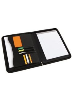 ALBA Konferencia mappa, cipzáras, műbőr, ALBA, fekete