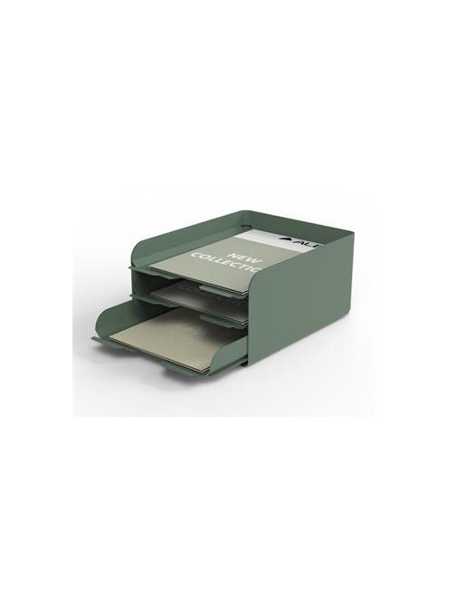 ALBA Irattálca, fém, 3 részes, ALBA, zöld