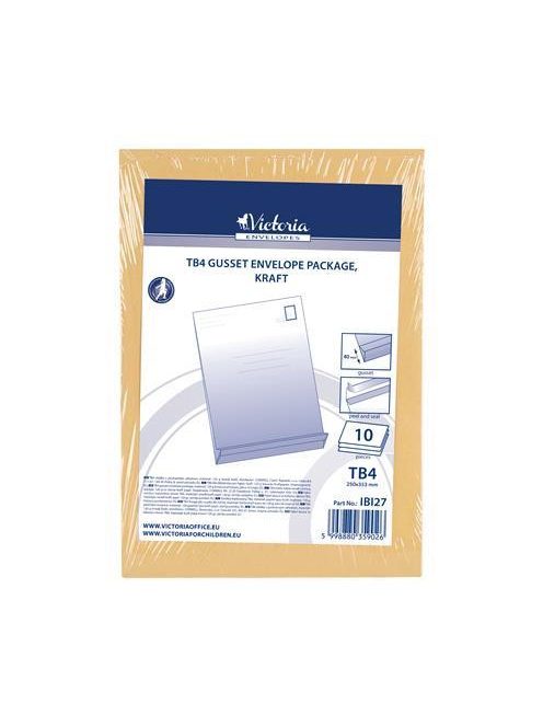 VICTORIA PAPER Redős-talpas tasak csomag, TB4, szilikonos, 40 mm talp, VICTORIA PAPER, barna kraft