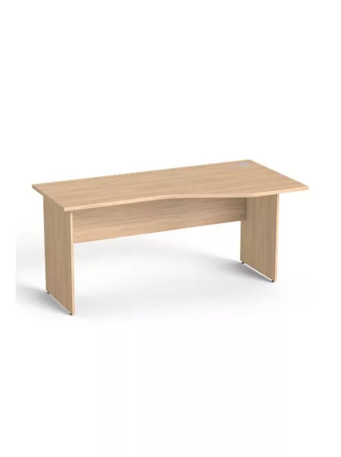 MAYAH Íróasztal, íves, jobbos, laplábbal, 160x80 cm, MAYAH "Freedom SV-23",  tölgy