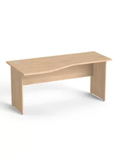   MAYAH Íróasztal, íves, balos, laplábbal, 160x80 cm, MAYAH "Freedom SV-24",  tölgy