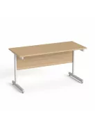 MAYAH Íróasztal, szürke fémlábbal, 140x70 cm, MAYAH "Freedom SV-26", kőris