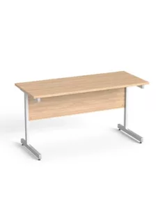   MAYAH Íróasztal, szürke fémlábbal, 140x70 cm, MAYAH "Freedom SV-26",  tölgy