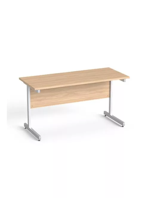 MAYAH Íróasztal, szürke fémlábbal, 140x70 cm, MAYAH "Freedom SV-26",  tölgy