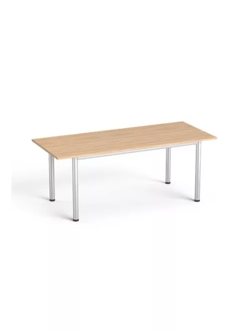 MAYAH Tárgyalóasztal, szürke fémlábbal, 80x190 cm, MAYAH "Freedom SV-42"  tölgy