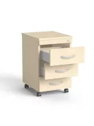 MAYAH Görgős konténer, 3 fiókos, MAYAH "Freedom SV-18", juhar