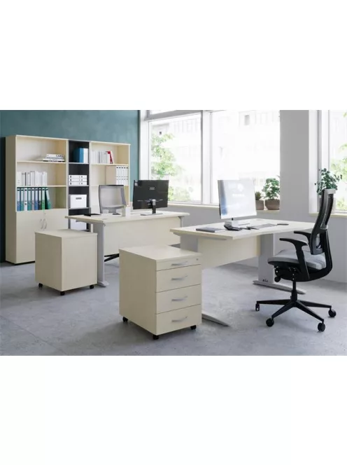 MAYAH Görgős konténer, 3 fiókos, MAYAH "Freedom SV-18", juhar